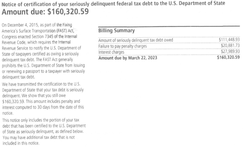 IRS CP508C notice and billing summary Mesa Tax Law resolves for Albuquerque taxpayers