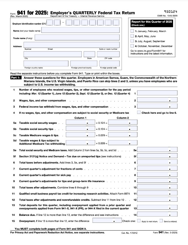 IRS Form 941 payroll tax issues handled by Mesa Tax Law Albuquerque enrolled agents